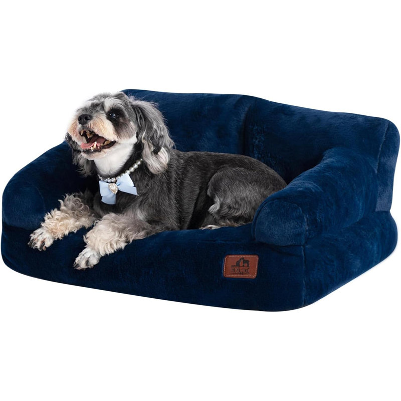 Canapé-lit moelleux et moelleux pour animaux de compagnie, H 10 po x l 18 po x P 24 po, Bleu