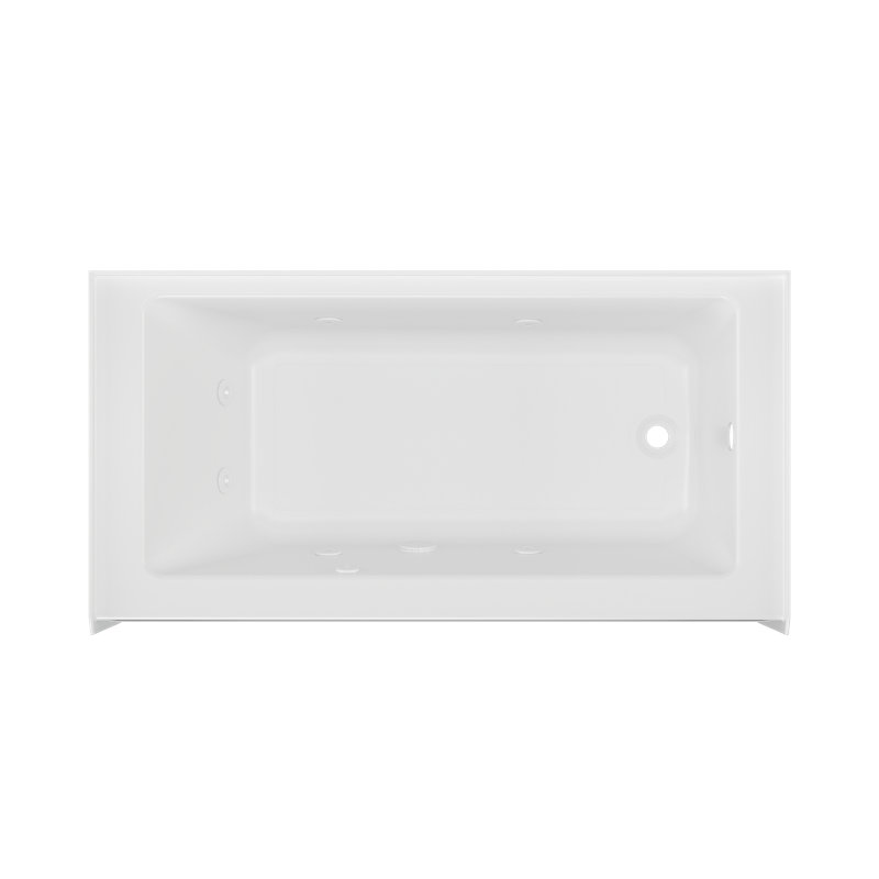 SIGNATURE® Rectangle Flat Front 6030 Skirted Whirlpool, Right, Yes