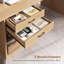90.5" 2 Person Computer Desk, Long Office Desk With Storage Drawers-789187169