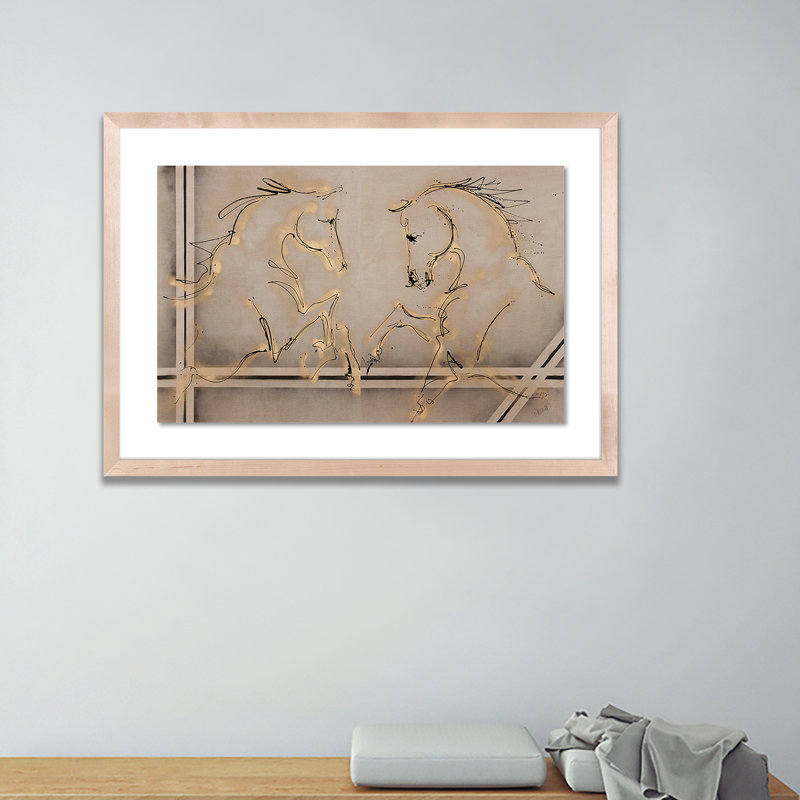 Greeting Print by Donna Bernstein, Natural, 33" H x 48" W x 2.5" D