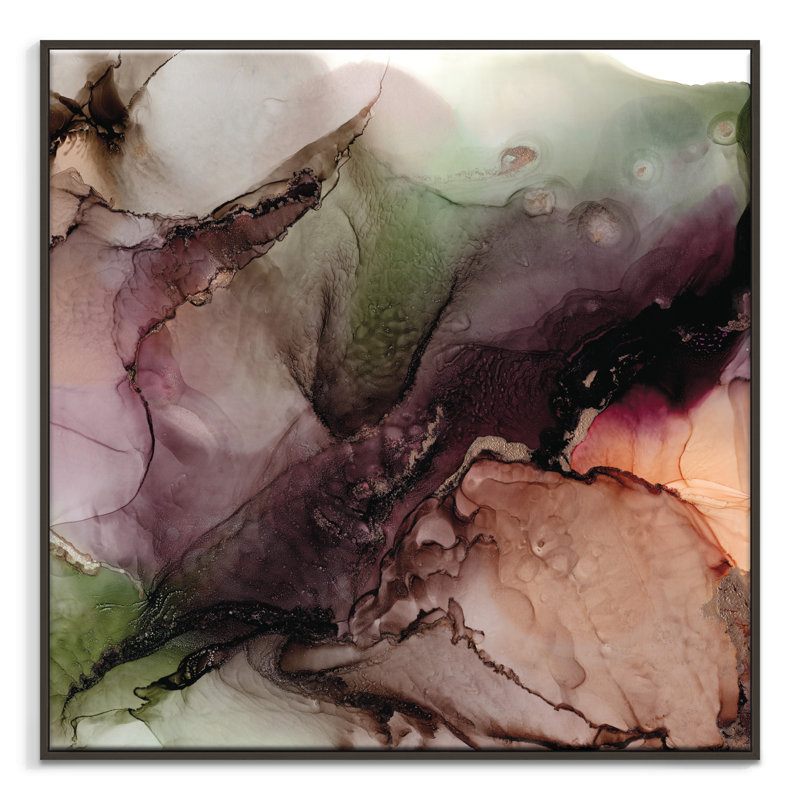 Fern Siebler The Valley Beyond by Fern Siebler - Print on Canvas, Black Framed, 77.5cm H x 77.5cm W x 4cm D