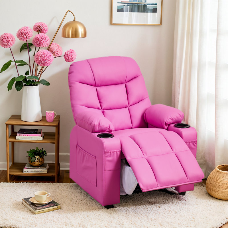 Fauteuil inclinable pour enfants Bartruff, Rose
