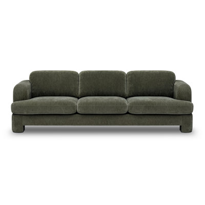 Halsey Forest Green Textured Fabric Sofa