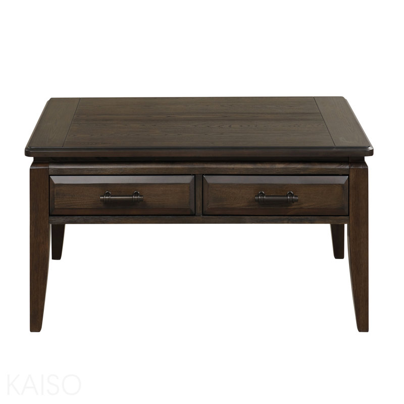 Mahogany Traditional Cocktail Table With Storage