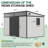 10' X 7' Resin Storage Shed With Floor, Double Doors, Sloped Roof, Skylights, Window & Vents-123322437
