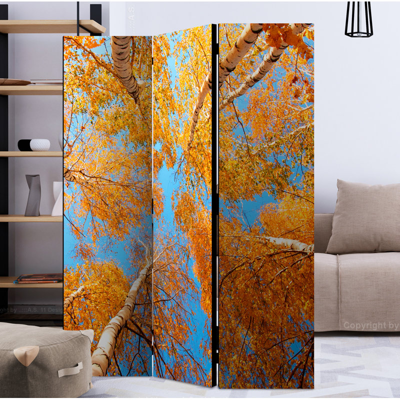 Nerses 172cm H Solid Wood Folding Room Divider, 3