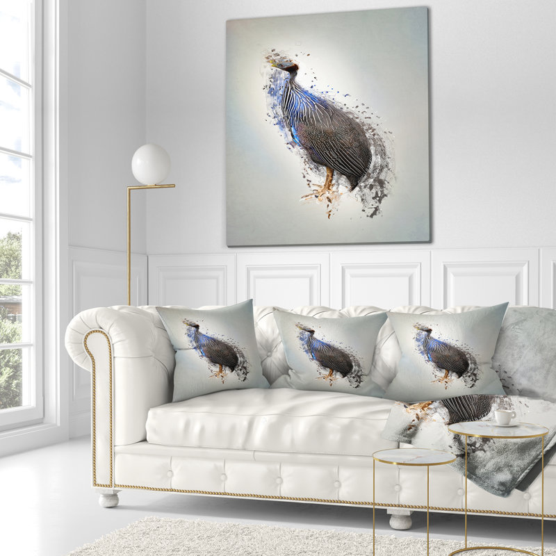 Coussin de conception abstraite guinéen animal, 18 po x 18 po, Coussin décoratif