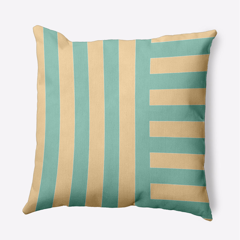 Striped Polyester Throw Pillow, 20" H x 20" W, Square