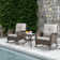 Gaetanino Wicker Rattan Outdoor Rocking Chair Set with Side Table (2 chairs and 1 side table)