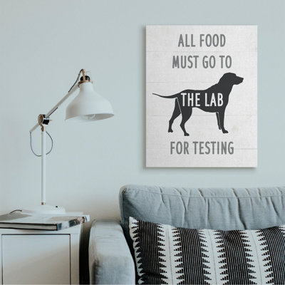 «Kitchen All Food to the Lab Animal Dog Pun» par Daphne Polselli, reproduction d'art textuel