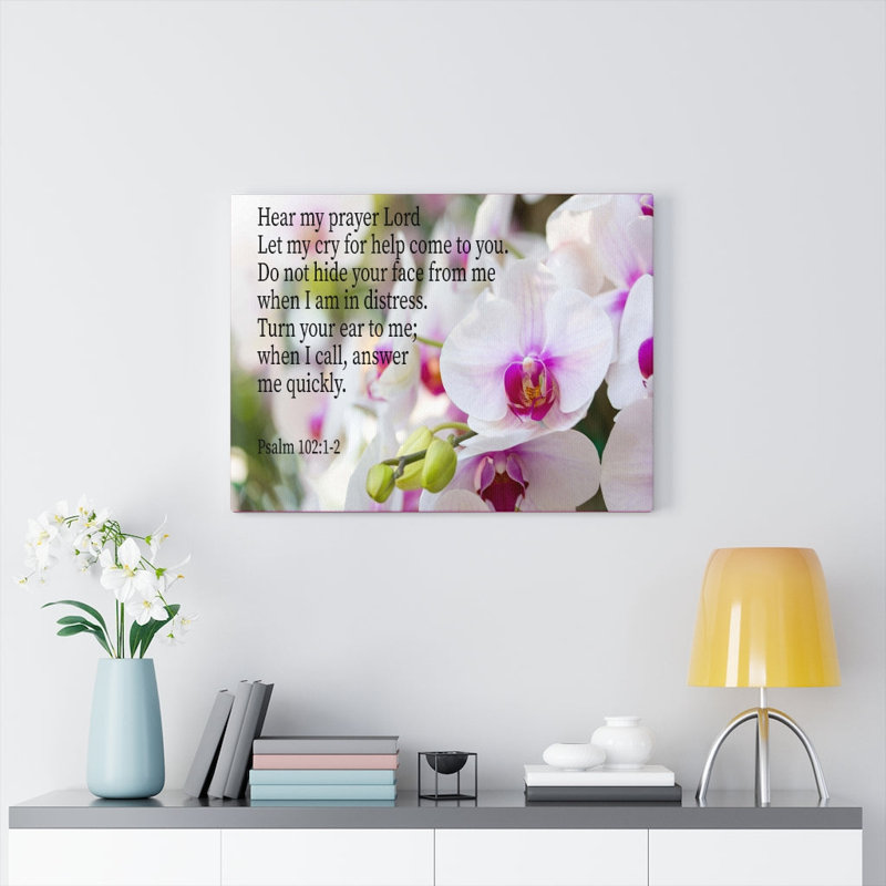 Hear My Prayer Lord Psalm 102:1-2 1 Piece Wrapped Canvas Wall Art, 61cm H x 76cm W