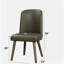 Chaise d'appoint en cuir synthétique Velen gris avec grain de bois de chêne gris (ensemble de deux pièces)