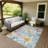 Machine Washable Indoor/Outdoor London ACN2262 Floral Rug-394984417