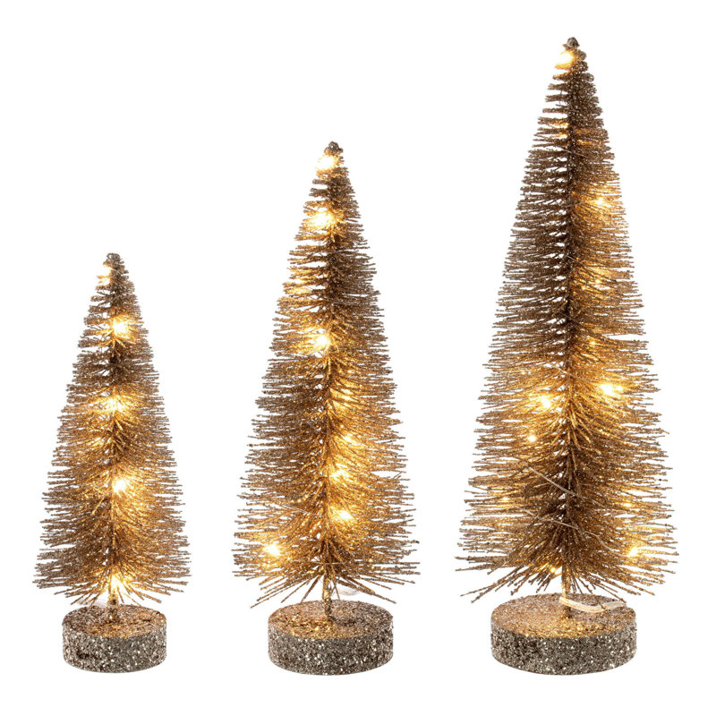  Ensemble d'arbre à brosses pour bouteilles de 8 à 10 à 12 po champagne., Blanc chaud, H 1 pi, Champagne