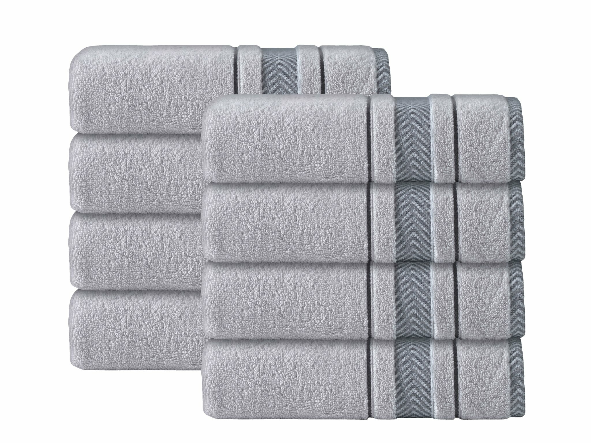 Cascata Turkish Cotton Hand Towels (Set of 6) Wade Logan Color: White