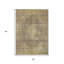 Tapis d'intérieur et d'extérieur lavable brun et beige 5 pi x 8 pi Medallion