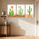 «Cactus Desert Cactus Sun», ensemble de 3 reproductions d'art sur toile