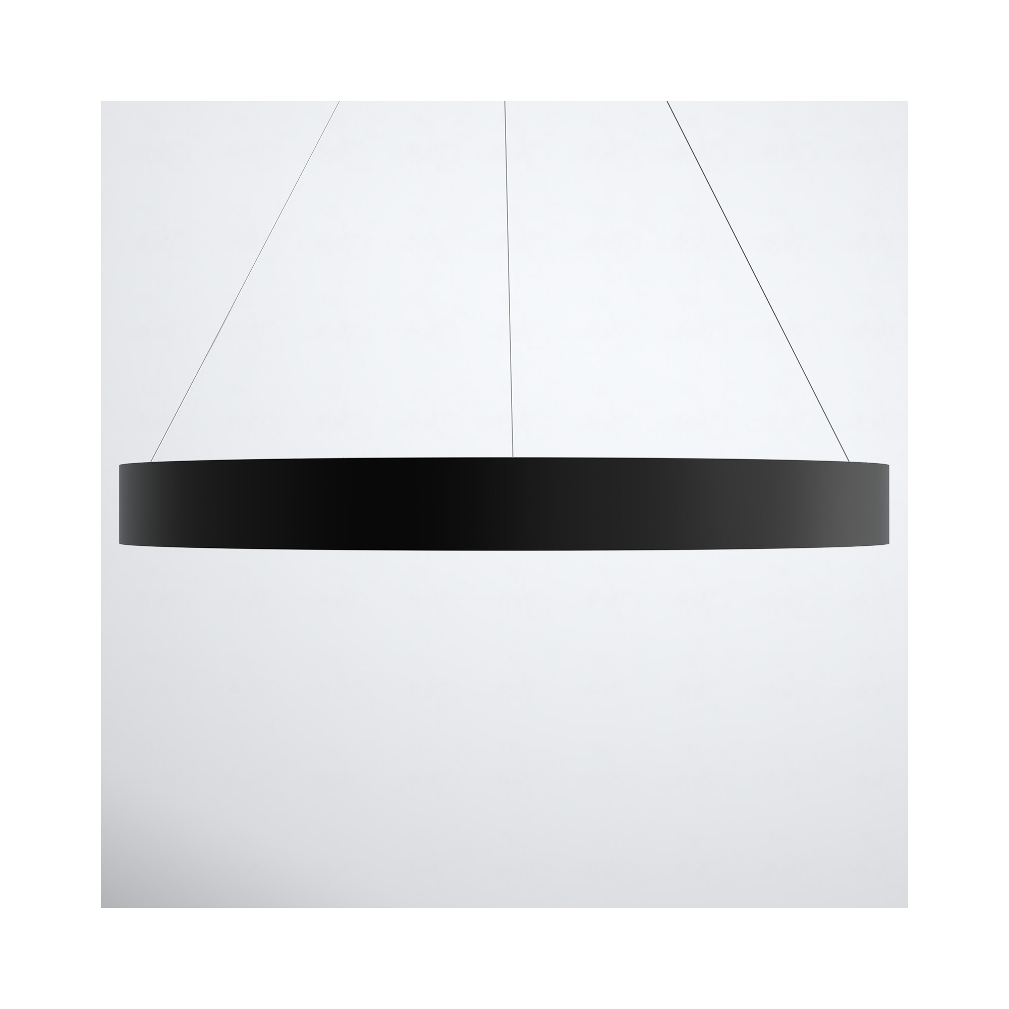 Romain Single Light Acrylic Dimmable LED Pendant, 4" H x 43" W x 43" D, Black