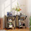 Table de chevet haute avec porte-gobelet et 2 tablettes de rangement-1260860621