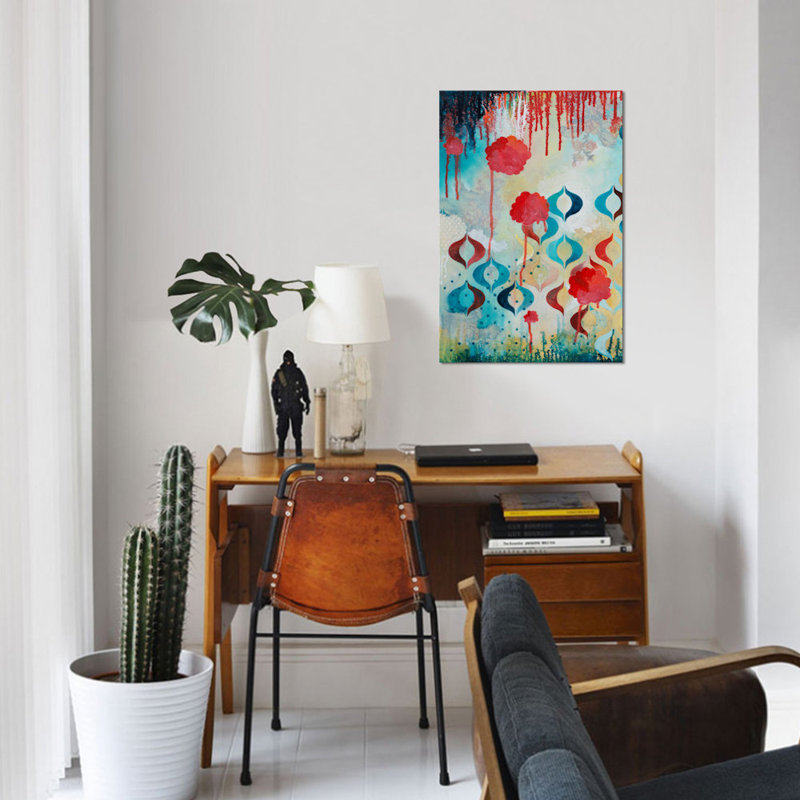 «Ebullience I», reproduction sur toile, H 12 po x l 8 po x P 0,75 po, Toile tendue, Pas de tapis