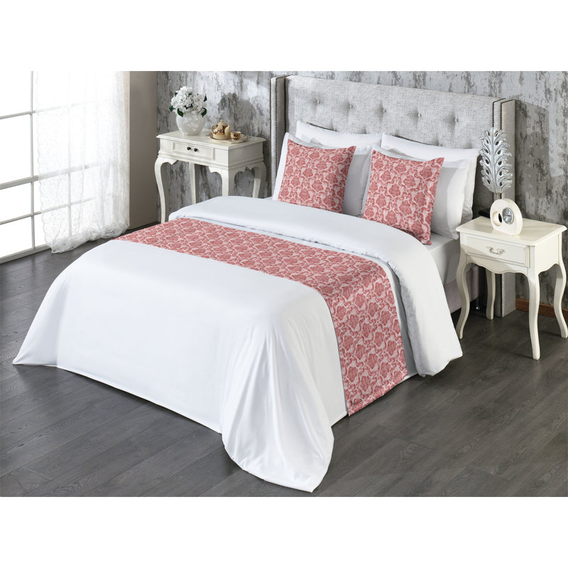 Ensemble de chemin de lit à motif floral Ambesonne, Roi