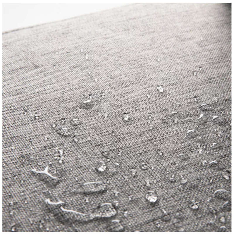 Ensemble de conversation de patio en osier 2 pièces avec coussins gris et table basse