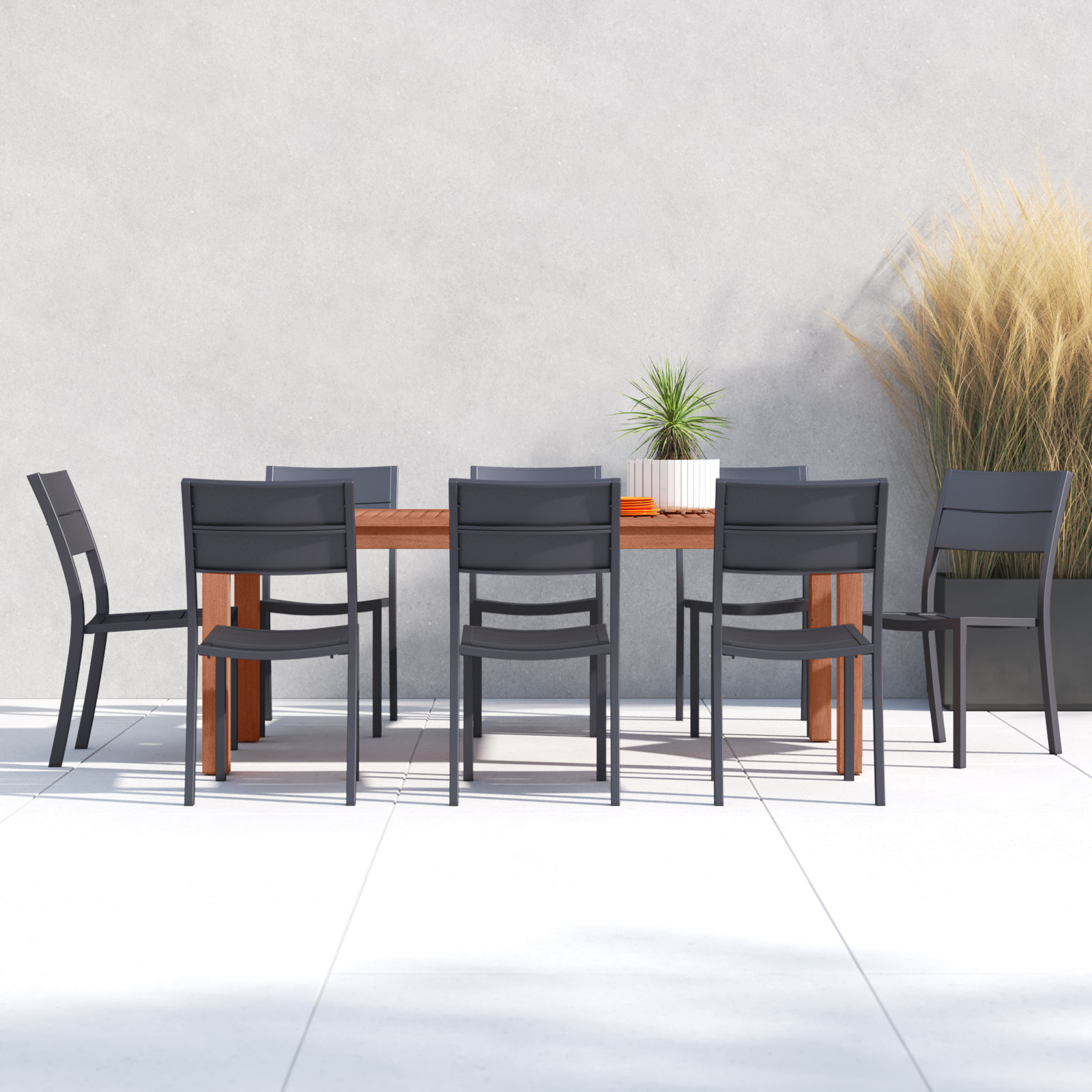 Anautica 96" Eucalyptus Patio Dining Set