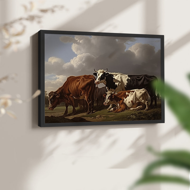 Faune - XXXIX - Reproduction encadrée - Restickable, Noir, noir, noir, noir, H 22 po x l 28 po