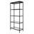 Alexis 70"H 4-Tier Metal Glass Wide Rectangular Bookcase in Blackened Bronze-651814642-651814640