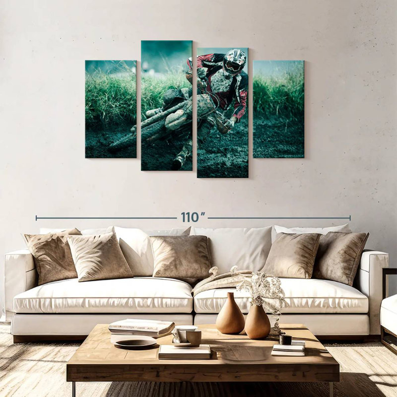 Sireci Drifting Dirt Bike, 48" H x 75" W