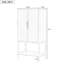 Armoire en placage attrayante avec un grand espace de rangement: bureau, entrée, couloir, salon, vestibule. Tablette centrale de 71,8 po de hauteur et réglable, poignées en aluminium chic, tablette inférieure pour plus de rangement,-1112196401