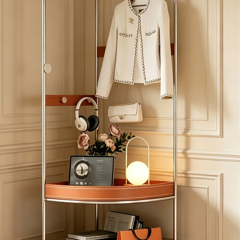 Rolling Coat Rack with Stainless Steel Frame