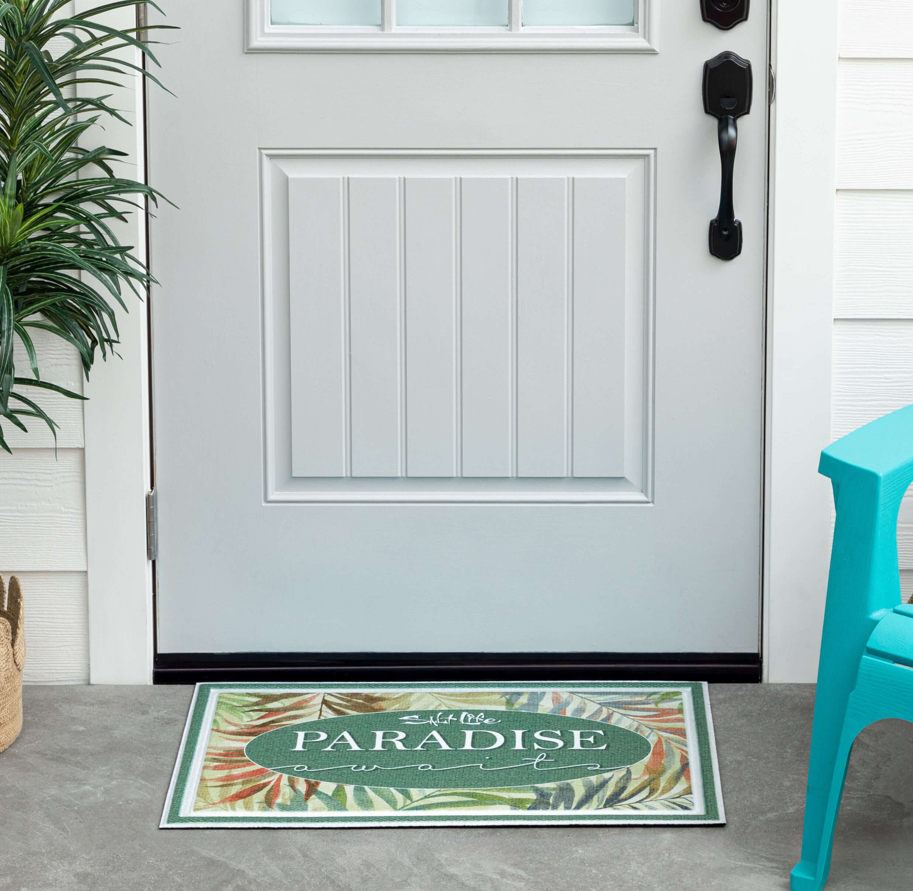 Salt Life Casual Tropical Paradise Awaits Multi Recycled Rubber Outdoor