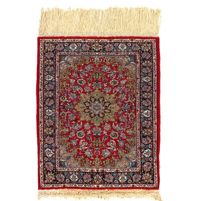 Fine Hand knotted Persian Isfahan 2'5"x 3'