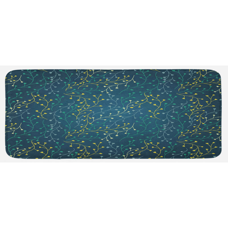 Tapis de cuisine à feuilles