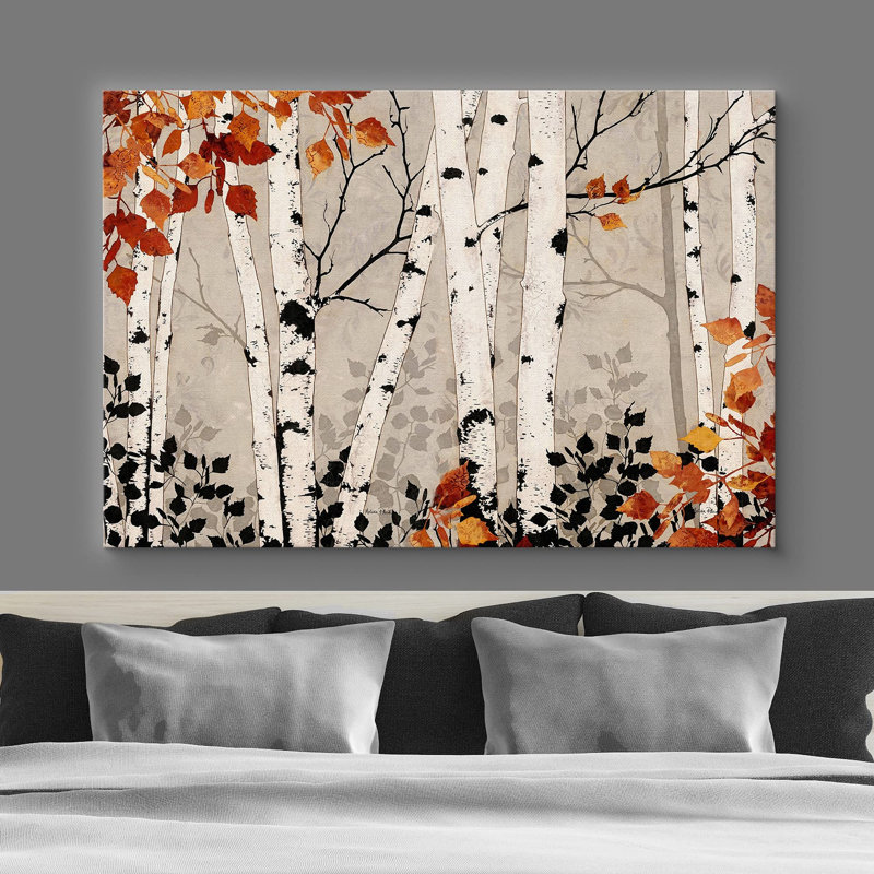 Aspen Birch «Forest Birch Trees» sur, Toile tendue, H 12 po x l 18 po