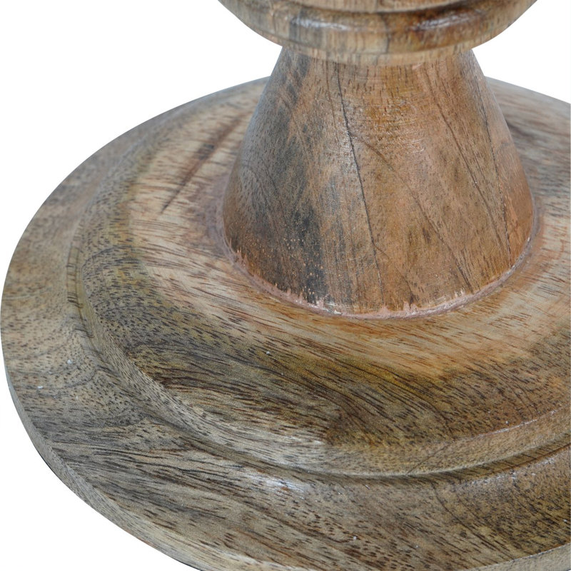 Wood Tabletop Hurricane, 55 cm H x 16.5 cm W x 16.5 cm D