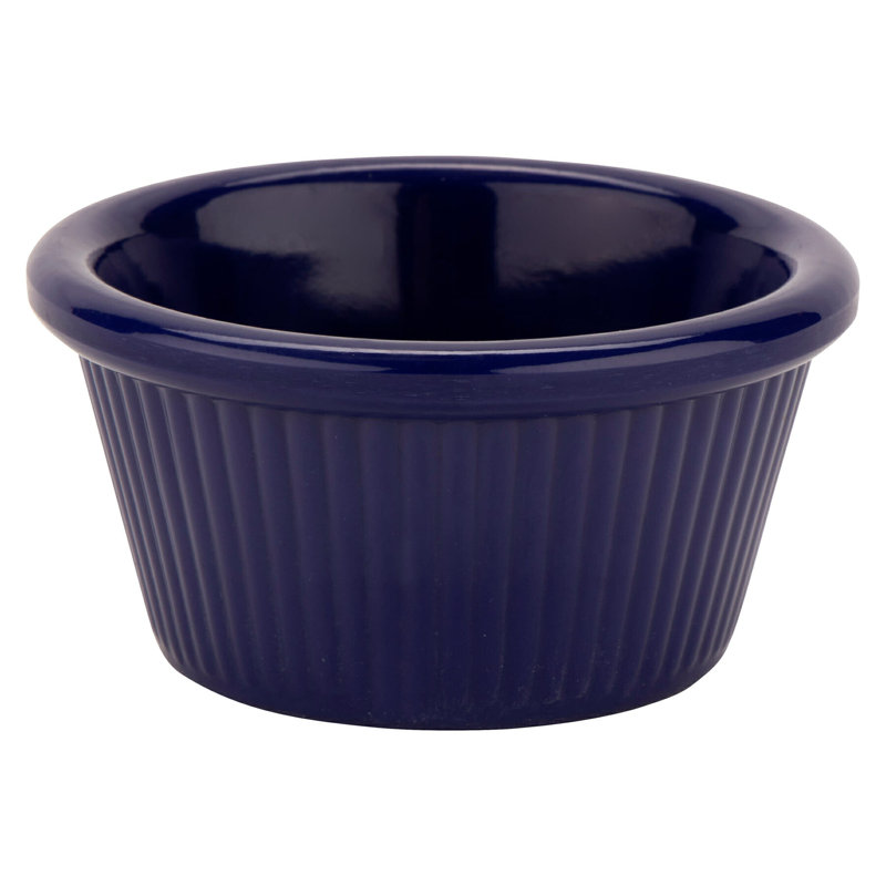 GET Plateaux de cuisson cannelés et mélamine Ramekins, Bleu, 2 oz