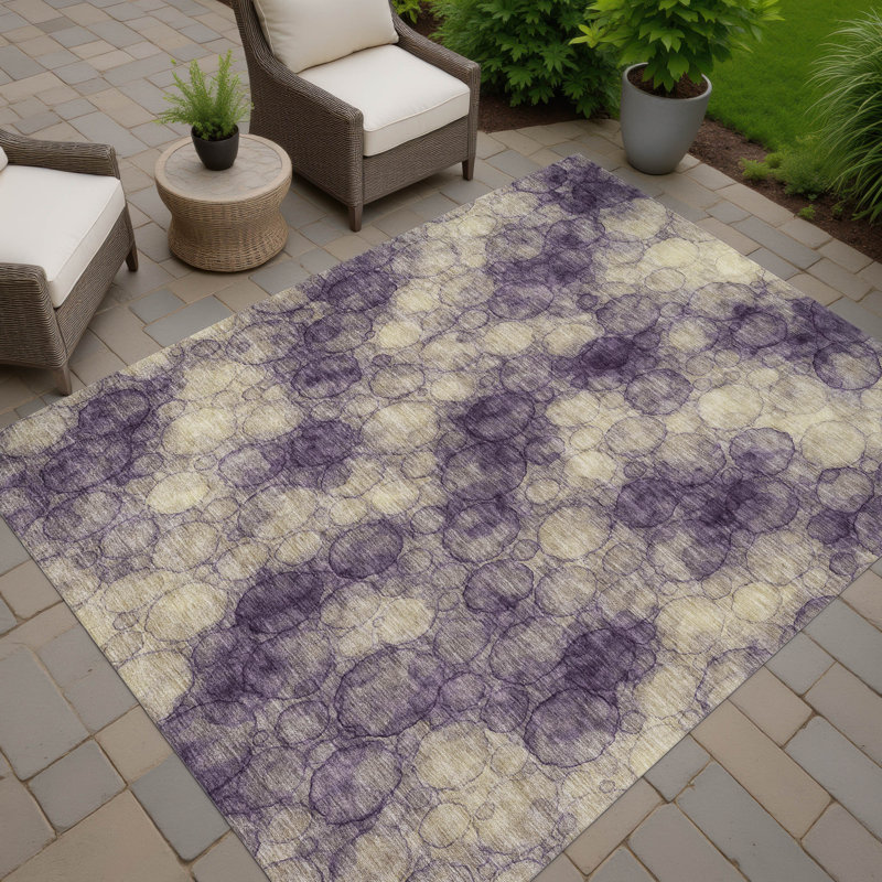 Machine Washable Indoor/Outdoor Lipman ACN2424 Abstract Rug, Rectangle 9' x 12'