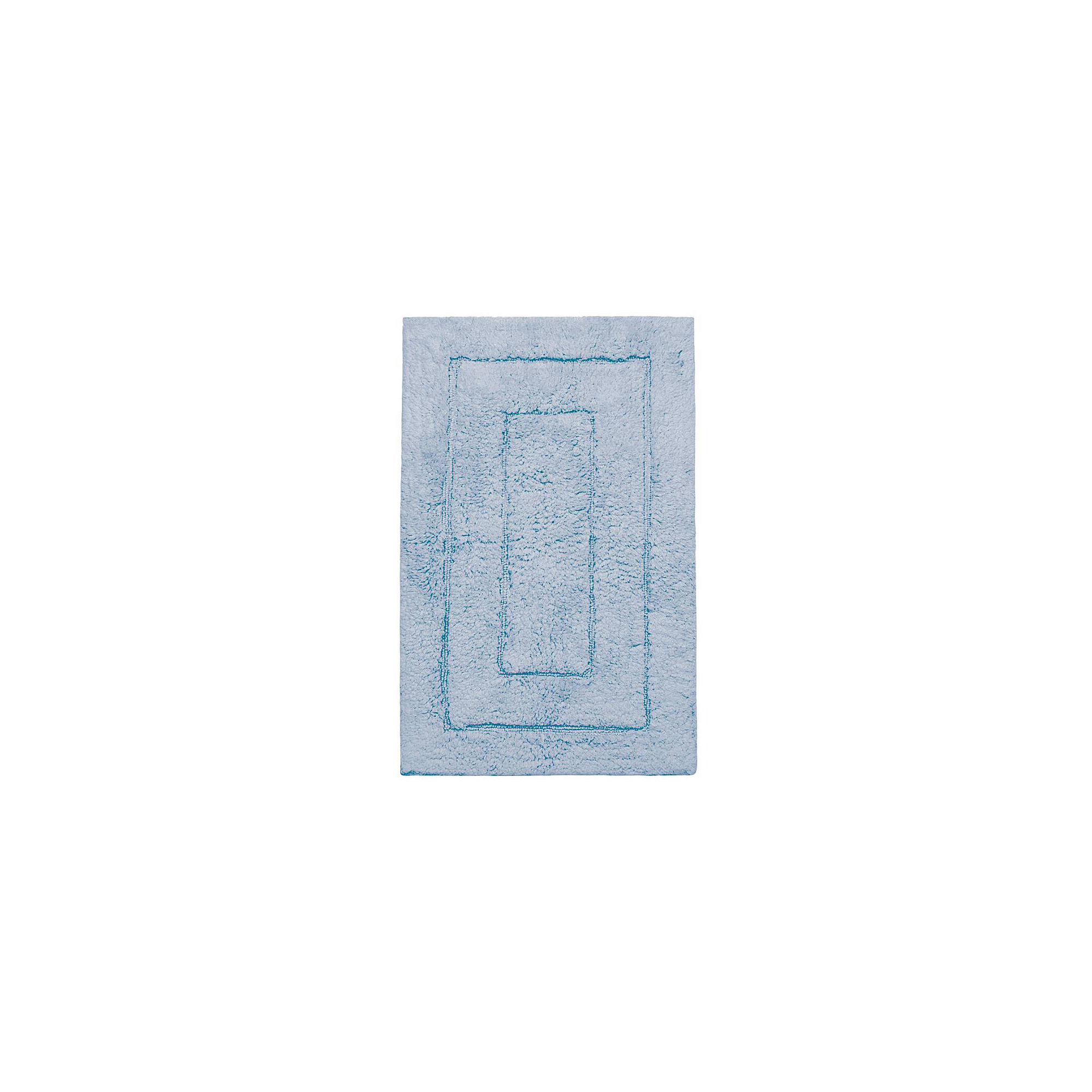Apolonia Cotton Non-Slip Bath Rug, Smoke Blue, 20" H x 32" W
