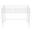 Lit mezzanine simple en métal de taille XL, lit mezzanine avec échelle facile à monter et garde-corps, blanc-1895120751