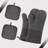 4-piece Black Silicone Potholder Set