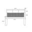 Bureau rectangulaire en bois massif noir, bureau-118342338