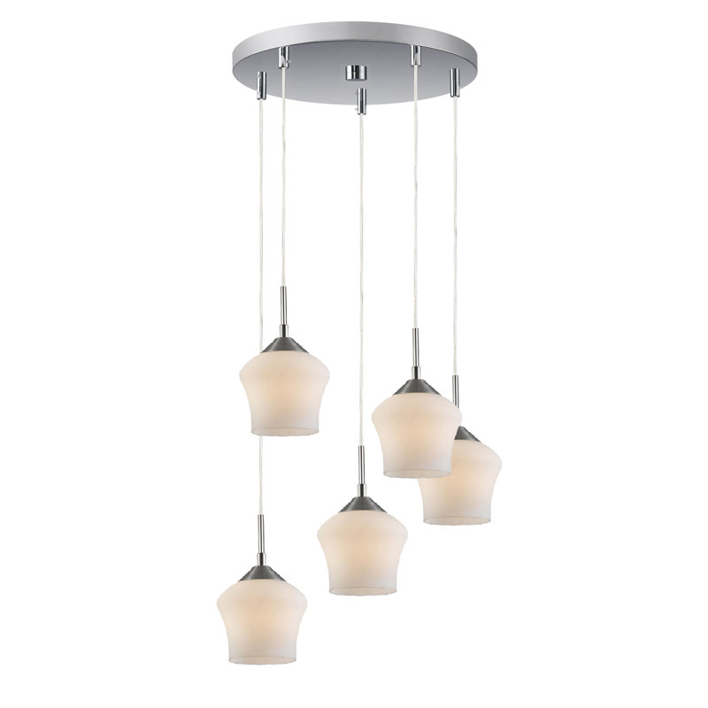 Belmont 5 - Light Cluster Pendant, Bronze