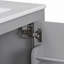 Meuble-lavabo de 30 po avec lavabo simple, meuble-lavabo encastré, armoire de rangement avec 2 portes et un tiroir, fermeture en douceur, rangement multifonctionnel, structure en bois massif-120330020