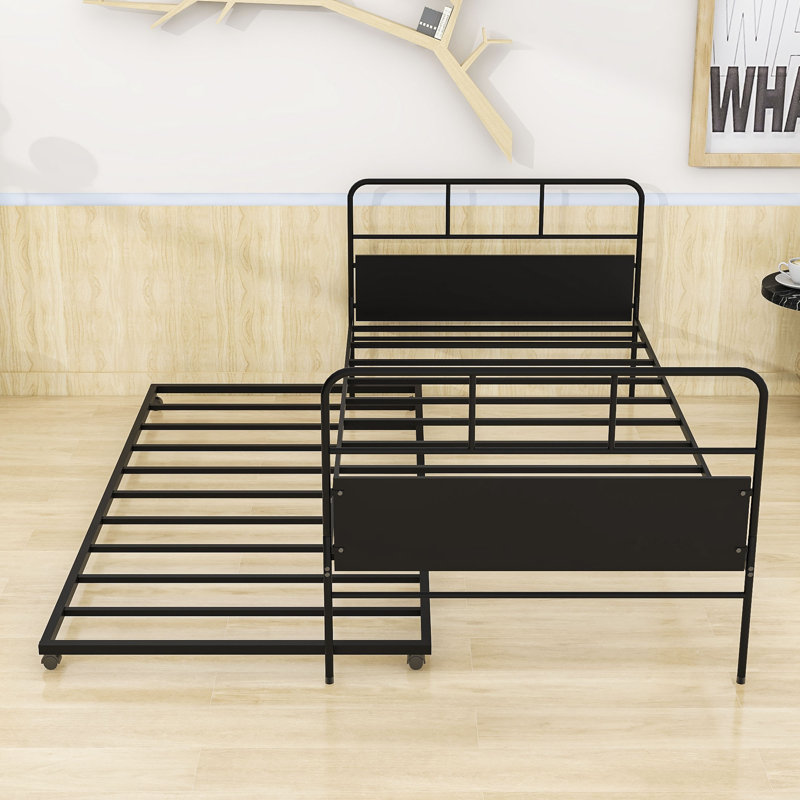 Lit plateforme simple avec lit gigogne Cristoforo