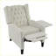 Fauteuil inclinable inclinable moderne avec table d'appoint pliable Ports USB | Polyester beige-806909617