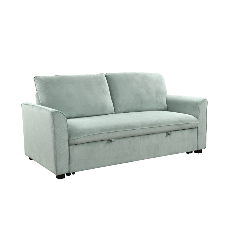 Canapé-lit futon avec tissu convertible Modern, Vert clair
