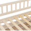 Lit double superposé au-dessus de grand lit double avec tablettes intégrées, lumières à changement de couleur et panneau perforé, beige-258880214-258880170