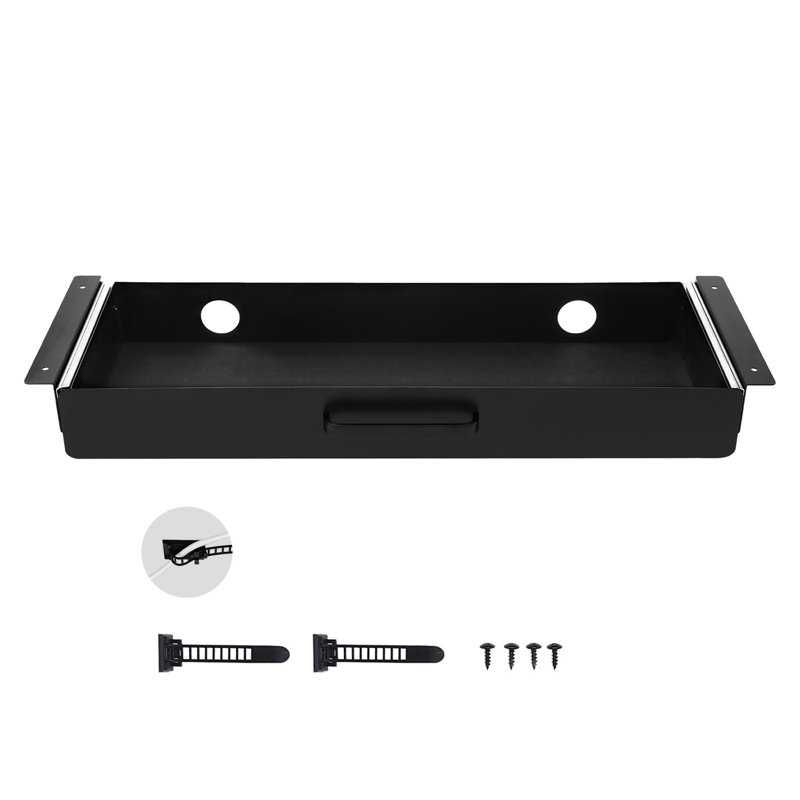 Tiroir coulissant pour bureau à domicile, H 3 po x l 25 po x P 9,13 po